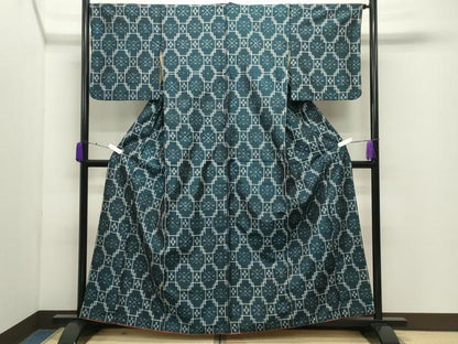 平和屋着物●本場琉球絣　吉祥文　正絹　逸品　CABD9212gh