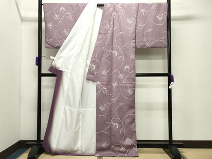平和屋着物●小紋　更紗花唐草文　洗える着物　CABD9213gh
