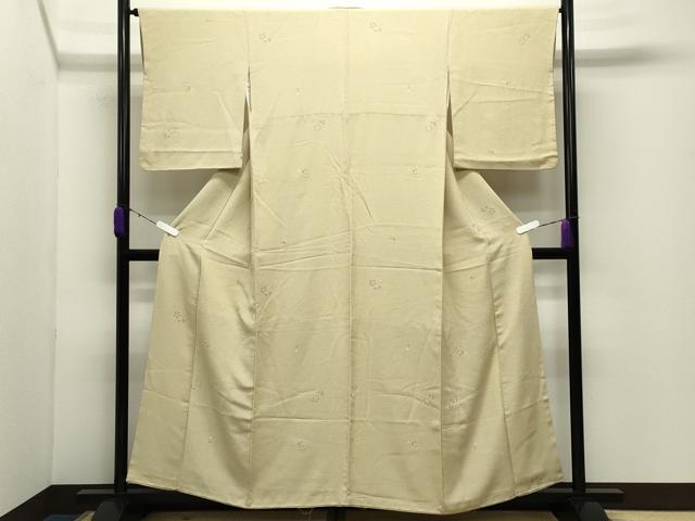 平和屋着物●上質な小紋　舞桜文　正絹　逸品　CABD9214gh
