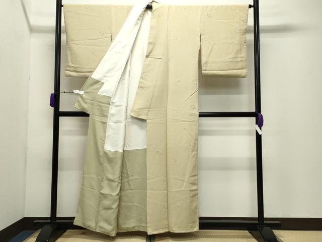 平和屋着物●上質な小紋　舞桜文　正絹　逸品　CABD9214gh