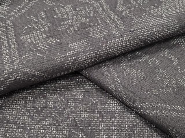 平和屋着物●結城紬　100亀甲　雲重ね亀甲花文　正絹　逸品　CABD9217gh