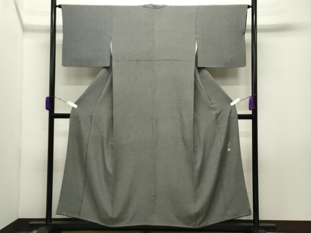 平和屋着物●江戸小紋　小紋師：寿永　角通し　黒地　正絹　逸品　CABD9218gh