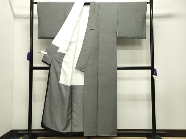 平和屋着物●江戸小紋　小紋師：寿永　角通し　黒地　正絹　逸品　CABD9218gh