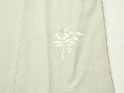 平和屋着物●染色作家　寺島利男　訪問着　お召地　南天文　正絹　逸品　CABD9219gh