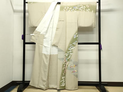 平和屋着物●本加賀友禅作家　瀬野幾久代　訪問着　鴛鴦花文　暈し染め　証紙付き　正絹　逸品　CABD9221gh