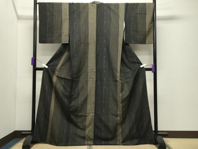 平和屋着物●結城紬　吉祥間道　やまと誂製　正絹　逸品　CABD9227gh