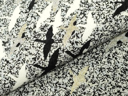平和屋着物●訪問着　群鶴文　たたき染め　金銀彩　正絹　逸品　CABD9229gh