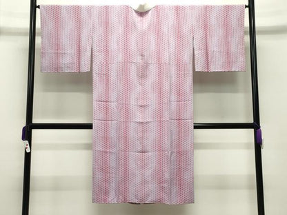 平和屋着物●長襦袢　袷　麻の葉文様　正絹　逸品　未使用　CABD9236gh