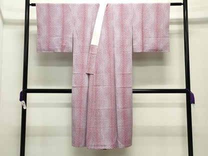 平和屋着物●長襦袢　袷　麻の葉文様　正絹　逸品　未使用　CABD9236gh