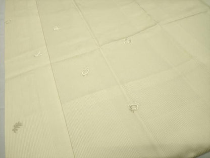 平和屋着物●長襦袢　袷　刺繍　宝尽くし文　女郎花色　正絹　逸品　CABD9238gh