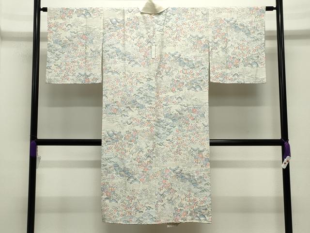 平和屋着物●長襦袢　無双仕立て　御所解松竹梅文　正絹　逸品　CABD9239gh