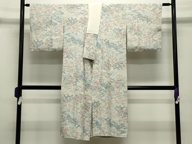 平和屋着物●長襦袢　無双仕立て　御所解松竹梅文　正絹　逸品　CABD9239gh