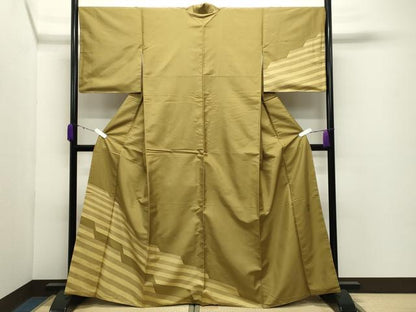 平和屋着物●染色作家　寺島利男　訪問着　紬地　吉祥文　健勝苑扱い　正絹　逸品　CABD9252gh