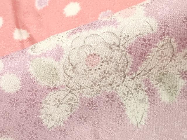 平和屋着物●長襦袢　無双仕立て　草花文　半衿刺繍　正絹　逸品　CABD9256gh