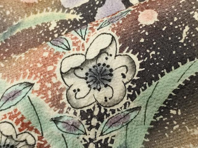 平和屋着物●訪問着　作家物　辻が花　絞り　暈し染め　正絹　逸品　未使用　CABD9258gh