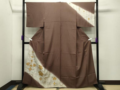 平和屋着物●訪問着　刺繍　吉祥花文　暈し染め　金彩　三越扱い　正絹　逸品　CABD9260gh