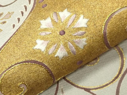 平和屋着物●訪問着　刺繍　吉祥花文　暈し染め　金彩　三越扱い　正絹　逸品　CABD9260gh