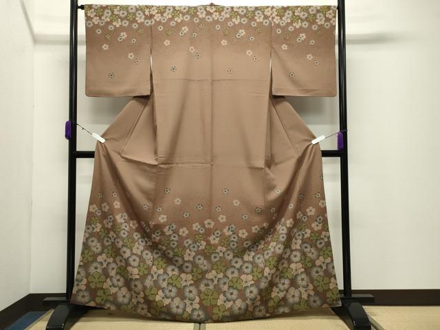 平和屋着物●訪問着　舞花文　洗える着物　CABD9262gh