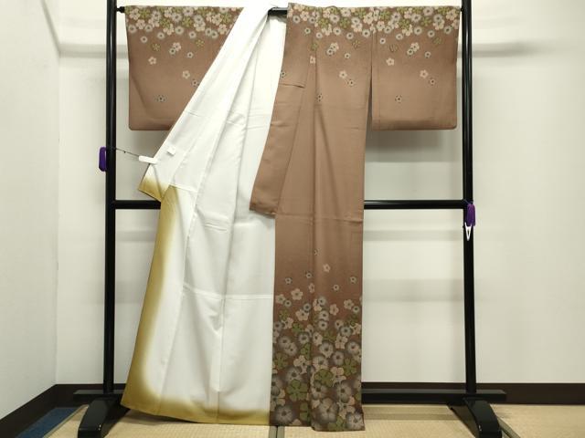 平和屋着物●訪問着　舞花文　洗える着物　CABD9262gh