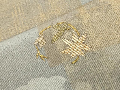 平和屋着物●訪問着　竹屋町刺繍　雪輪花文　金彩　正絹　逸品　CABD9266gh