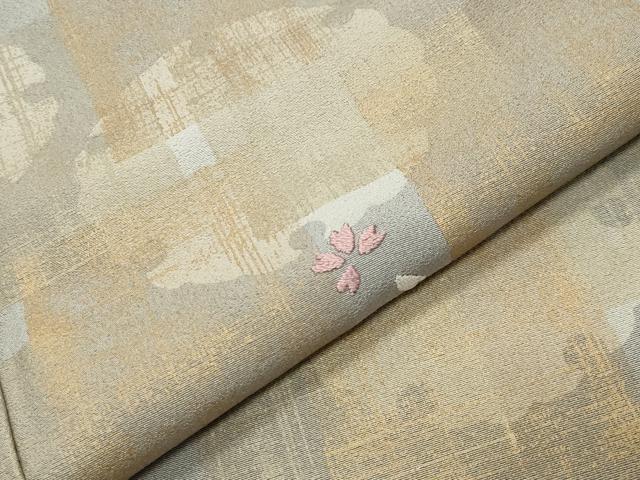 平和屋着物●訪問着　竹屋町刺繍　雪輪花文　金彩　正絹　逸品　CABD9266gh