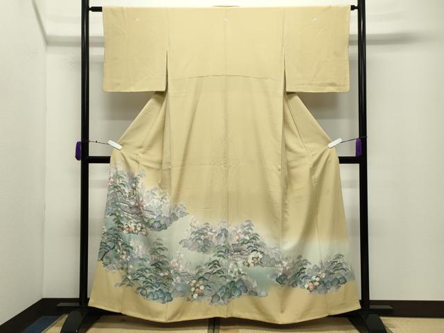 平和屋着物●豪華色留袖　作家物　風景松竹梅文　暈し染め　正絹　逸品　CABD9268gh