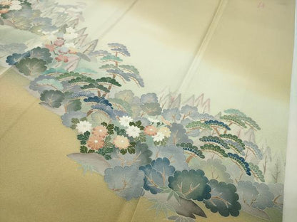 平和屋着物●豪華色留袖　作家物　風景松竹梅文　暈し染め　正絹　逸品　CABD9268gh