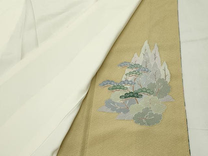 平和屋着物●豪華色留袖　作家物　風景松竹梅文　暈し染め　正絹　逸品　CABD9268gh
