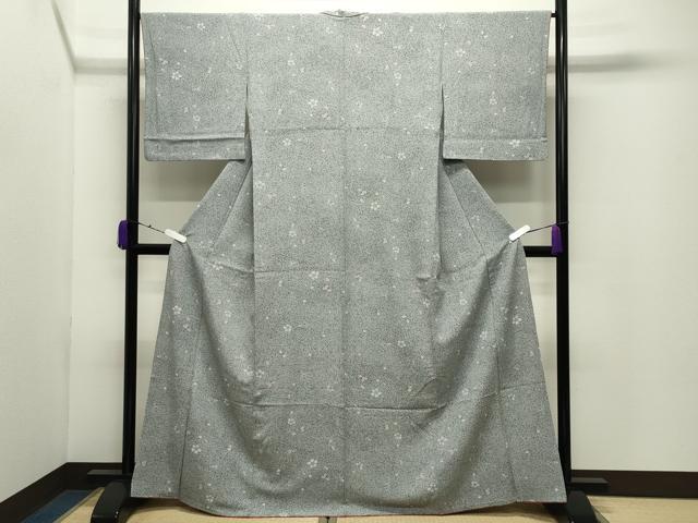 平和屋着物●小紋　舞桜文　さんび謹製　洗える着物　CABD9270gh