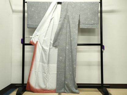 平和屋着物●小紋　舞桜文　さんび謹製　洗える着物　CABD9270gh