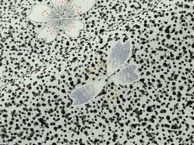 平和屋着物●小紋　舞桜文　さんび謹製　洗える着物　CABD9270gh