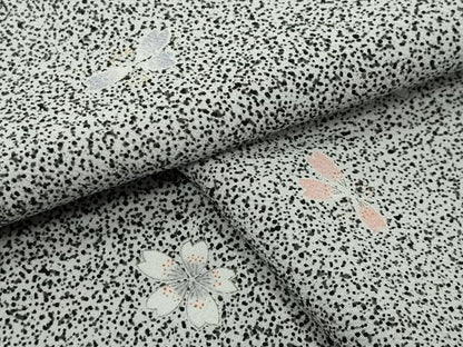 平和屋着物●小紋　舞桜文　さんび謹製　洗える着物　CABD9270gh