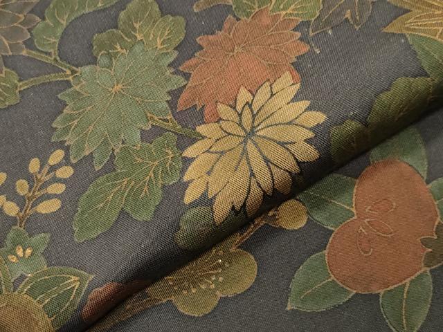平和屋着物●訪問着　本場染大島紬　枝花文　金彩　正絹　逸品　CABD9271gh