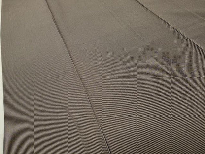 平和屋着物●伝統工芸士　関正三郎　江戸小紋　万筋　白橡色×黒紅色　染の近江謹製　正絹　逸品　CABD9280gh