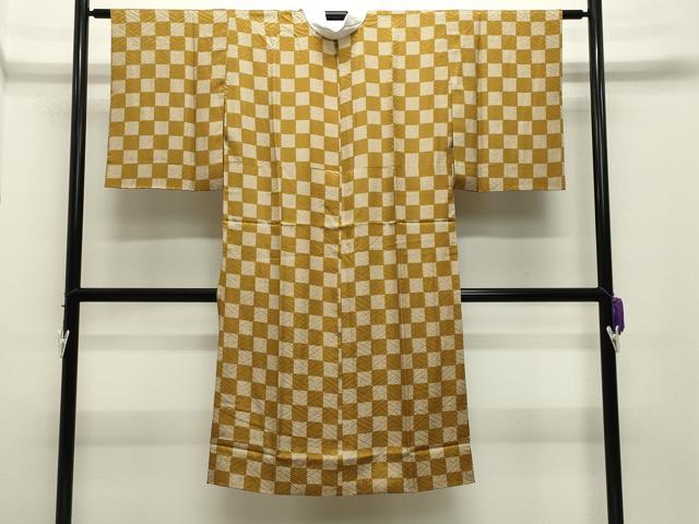 平和屋着物●長襦袢　無双仕立て　市松文　正絹　逸品　CABD9281gh 平和屋着物○長襦袢 無双仕立て 市松文 正絹 逸品 CABD9281gh