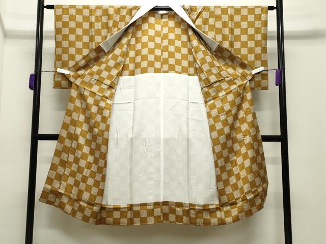 平和屋着物●長襦袢　無双仕立て　市松文　正絹　逸品　CABD9281gh 平和屋着物○長襦袢 無双仕立て 市松文 正絹 逸品 CABD9281gh