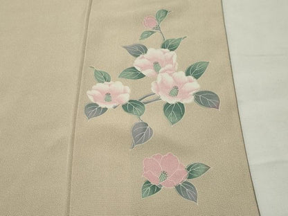 平和屋着物●訪問着　草花文　暈し染め　金彩　正絹　逸品　未使用　CABD9284gh