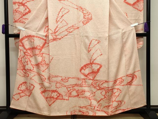 平和屋着物●豪華振袖　総絞り　流水扇面花文　正絹　逸品　CABD9286gh