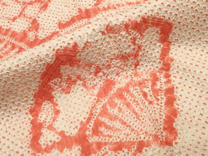 平和屋着物●豪華振袖　総絞り　流水扇面花文　正絹　逸品　CABD9286gh