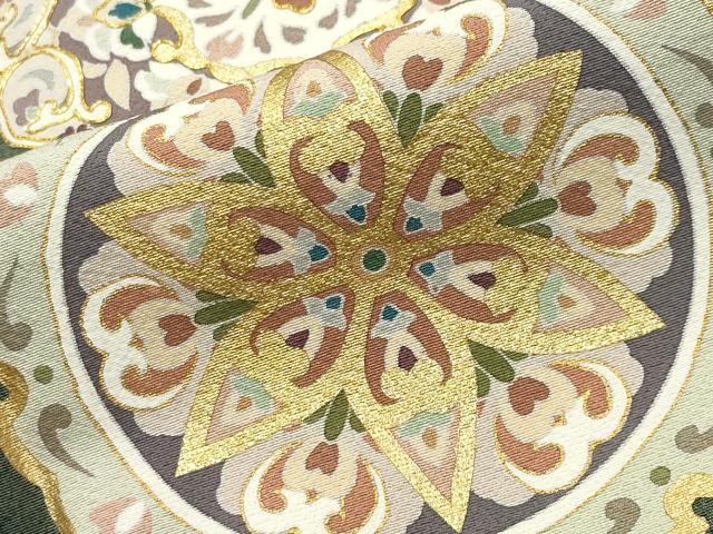平和屋着物●豪華色留袖　作家物　駒刺繍　正倉院花文　金彩　正絹　逸品　CABD9289gh