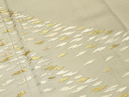 平和屋着物●訪問着　総刺繍　吉祥文　暈し染め　金糸　正絹　逸品　未使用　CABD9290gh