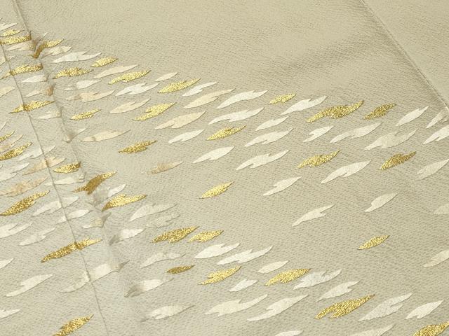 平和屋着物●訪問着　総刺繍　吉祥文　暈し染め　金糸　正絹　逸品　未使用　CABD9290gh