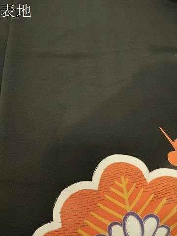 平和屋本店●アンティーク　大正ロマン　振袖　駒刺繍　几帳鳳凰松竹梅文　暈し染め　金彩　正絹　逸品　CABD9293gh