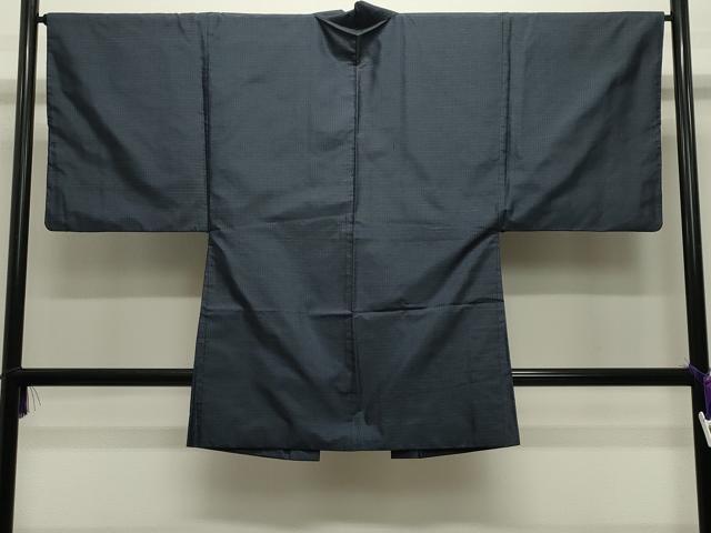 平和屋着物●男性　本場大島紬　アンサンブル　幾何学文様　正絹　逸品　CABD9296gh