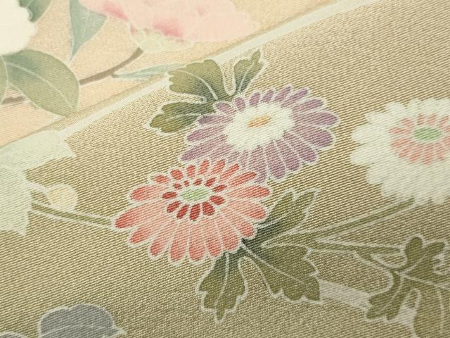 平和屋着物●訪問着　友禅　枝花文　暈し染め　正絹　逸品　CABD9297gh