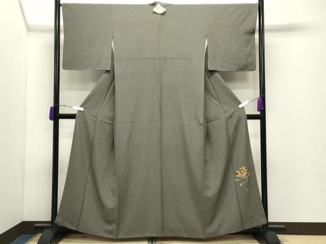 平和屋着物●漆工芸作家　金森一博　小紋　たたき染め　正絹　逸品　未使用　CABD9299gh