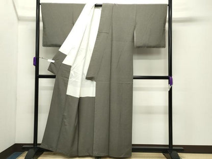 平和屋着物●漆工芸作家　金森一博　小紋　たたき染め　正絹　逸品　未使用　CABD9299gh
