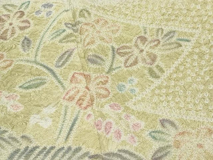 平和屋着物●訪問着　総絞り　流水花文　暈し染め　正絹　逸品　CABD9302gh
