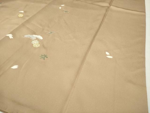 平和屋着物●中国三大刺繍　相良刺繍　訪問着　椿松藤花文　金彩　鈴乃屋扱い　正絹　逸品　CABD9316gh