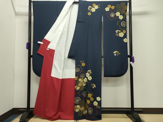 平和屋着物●豪華振袖　舞桜文　金彩　正絹　逸品　CABD9317gh